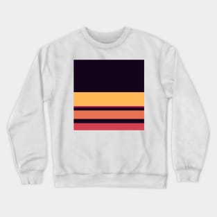 An incredible transfusion of Licorice, Dark Fuchsia, Brick Red, Dark Peach and Butterscotch stripes. Crewneck Sweatshirt